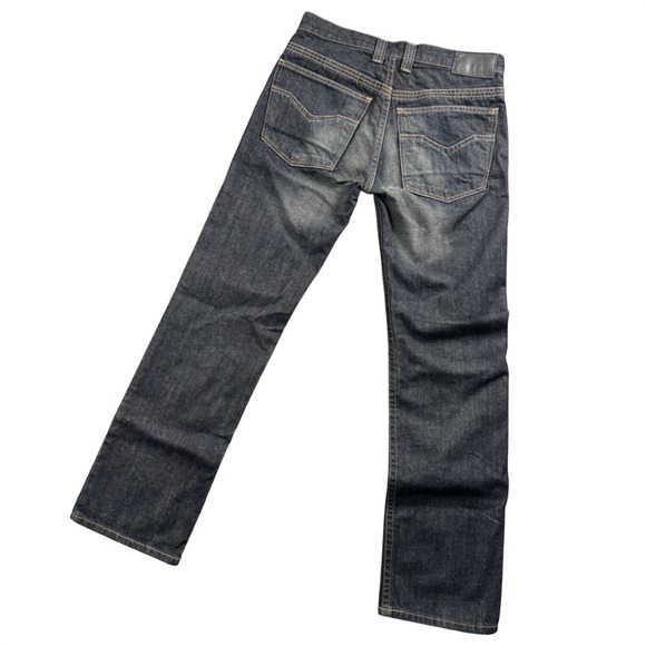 Harley Davidson Y2K Biker Moto Jean Dark Wash Straight Leg Denim Americana 30x30 - Picture 3 of 16